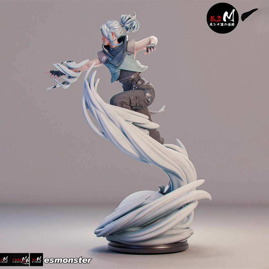 Jett Valorant 3D Printing Unassembled Unpainted Model Kits Resin