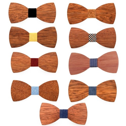 Bow Tie Men High Quality Wooden Bow Ties Business for Butterfly Solid Co