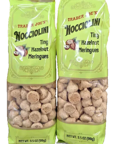2 Pack Trader Joe's NOCCIOLINI Tiny Hazelnut Meringues 3.5 oz. Each Bag NEW - Picture 4 of 4