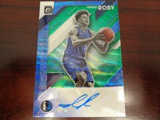 2019-20 Optic Tmall Asia Isaiah Roby AUTO GREEN Prizm Signature Series RC-RARE!
