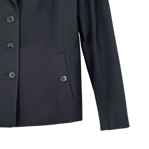 Ann Taylor 12 Petite Black Rayon/Cotton/Spandex Lined (Polyester/Spandex) Blazer - Picture 5 of 8