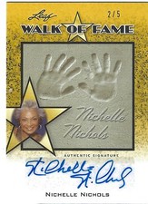 NICHELLE NICHOLS 2011 LEAF Pop Century GOLD WALK OF FAME Autograph AUTO #'d 2/5
