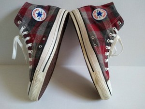 red plaid converse high tops