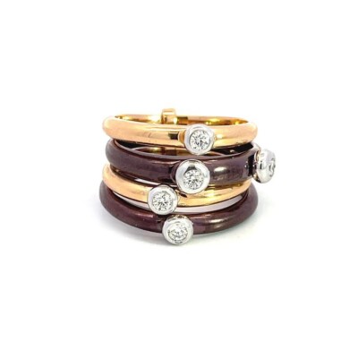 Mattioli Tibet Stack Rings 18k Multicolor Gold 4 Rings