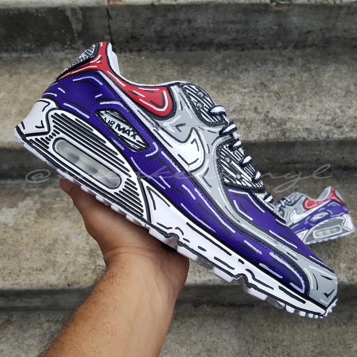 Custom Painted Air Max -   Nike air max 90, Nike air max