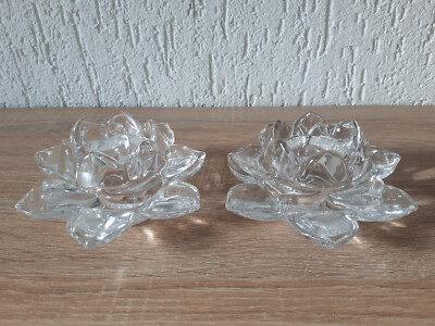 PartyLite Votivkerzenhalter ''Lotus'' Paar - für Teelichte oder Votivkerzen - OVP