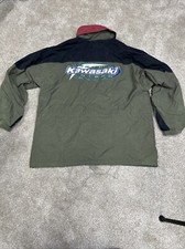 Team Green Kawasaki Racing Full Zip Jacket USA Sz Large Vintage 90  s