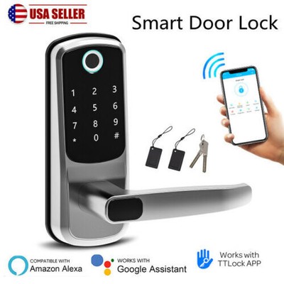 Smart Door Lock Wifi Biometric Fingerprint Touch Password Digital Keyless Keypad