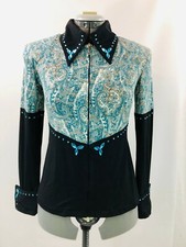 Medium Western Show Pleasure Rail Shirt Jacket Clothes Showmanship Horsemanship
