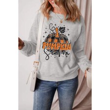 Graphic Round Neck Long Sleeve Sweatshirt