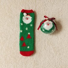 Kids Santa Fuzzy Sock Holiday Ornament 5-7yrs