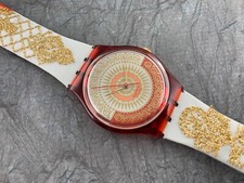 Swatch Originals Brand New GR124 Damigella NOS Leather Box/Paper/Tag 1995 RARE