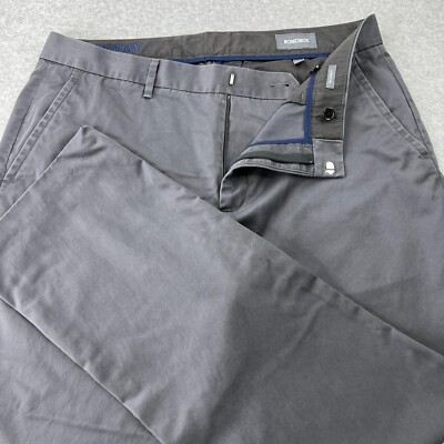 Bonobos Weekday Warriors Friday Chino Pants Men Size 35 x 32 Gray Straight Fit