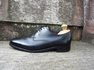 JOSEPH CHEANEY DERBY SCHUHE VINTAGE SCHWARZ LEDER UK8 HERREN RYE TOP ZUSTAND