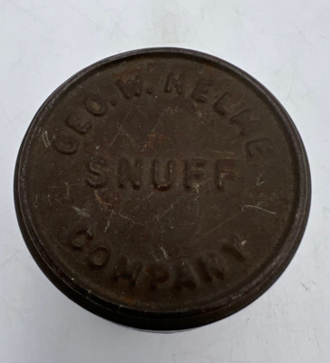 Vintage Tobacco Geo. W. Helme Snuff Company Tin Metal Can Jar 2.25”