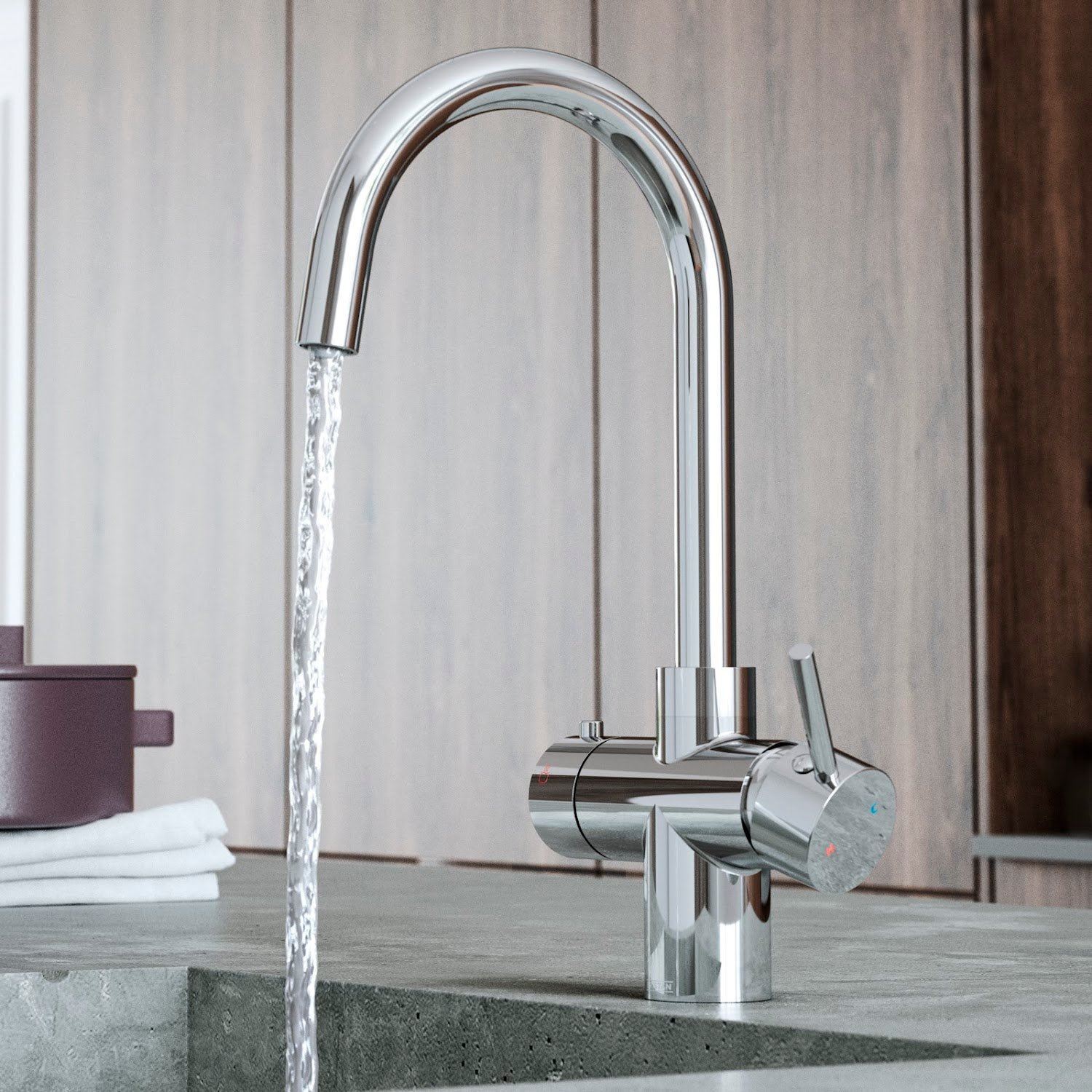 Bristan Kitchen Mixer Tap 3 in 1 Rapid Boiling Water Tank+ Filter Modern  Chrome | eBay