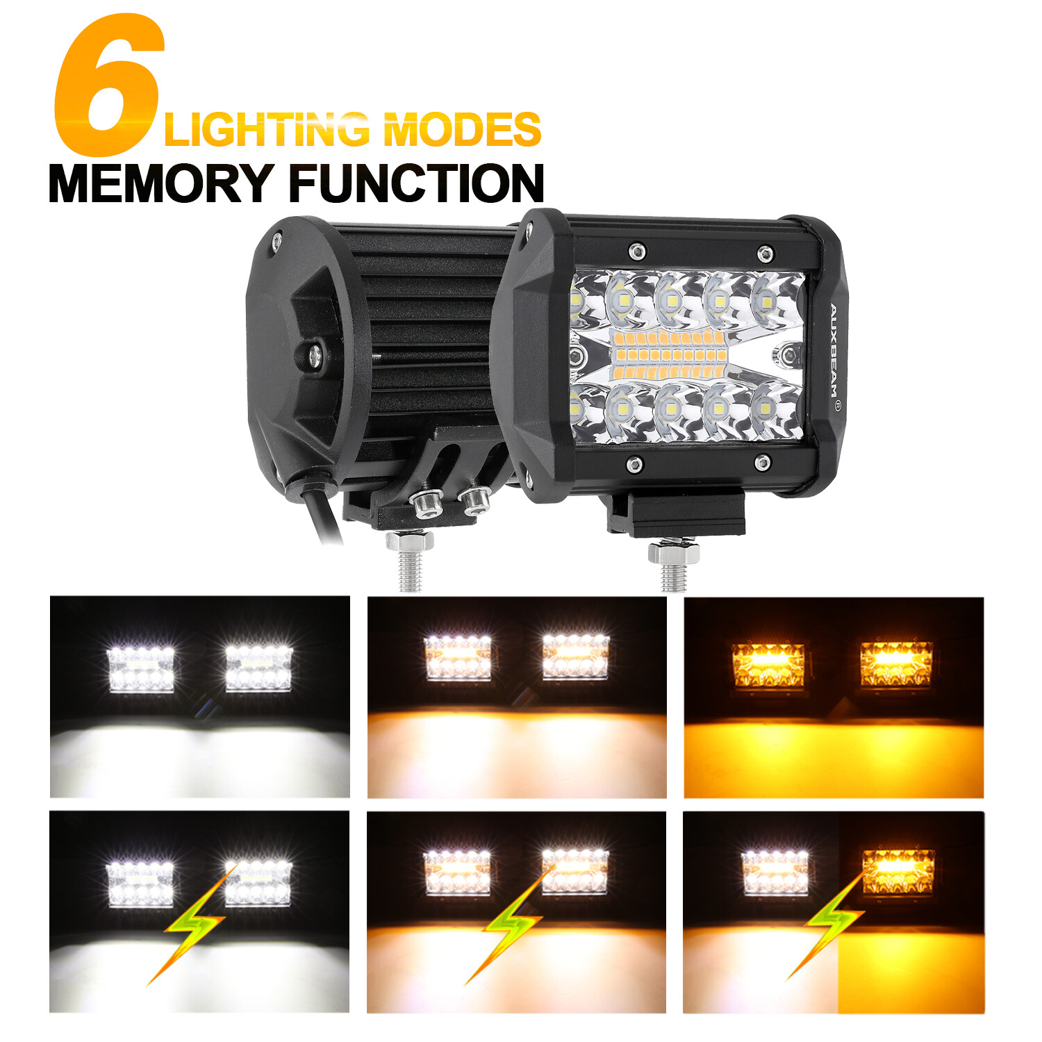 AUXBEAM 42 Inch LED Work Light Bar Spot Flood Driving Offroad UTV - Foto 10