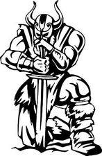 Viking Warrior Norsemen Battle Sword Car Truck Window Vinyl Decal Sticker