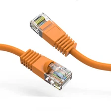 6Ft CAT5E UTP Ethernet Network Booted Cable Orange