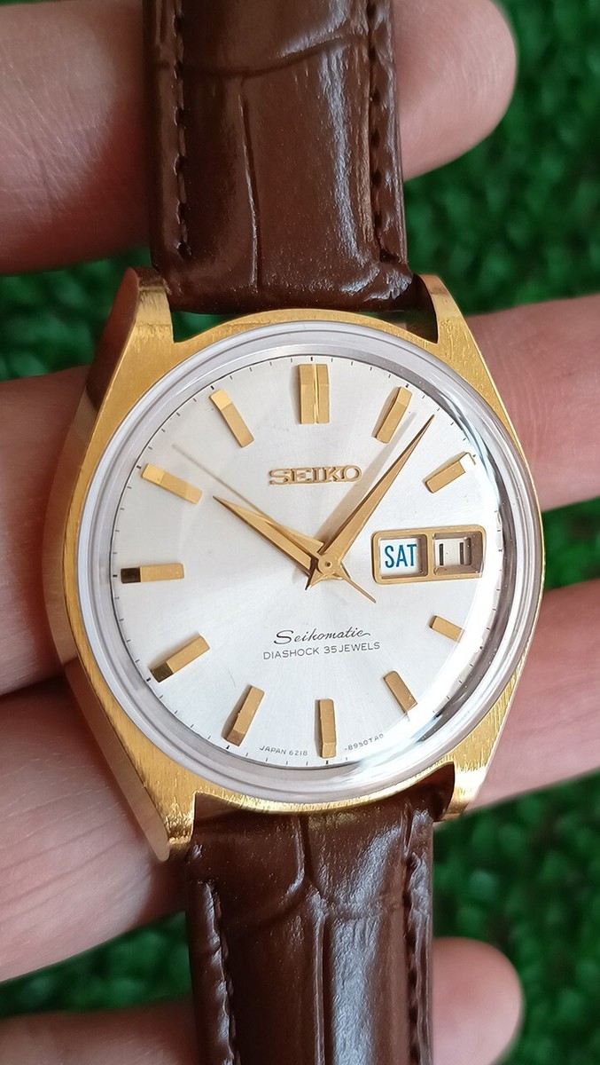 Rare Vintage Seikomatic Weekdater 6218-8950 Diashock 35