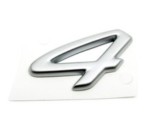 Genuine Porsche 911 993 "4" Emblem Inscription Silver 993559241014PU