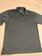 CHAMPIONS TOUR Men's Golf Polo Shirt Dark Gray M Medium Knit Short Sleeve