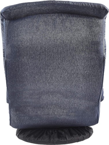 Compact Swivel Lounge Chair with Memory Foam - Adjustable Positions, Denim Blue - Picture 7 of 8