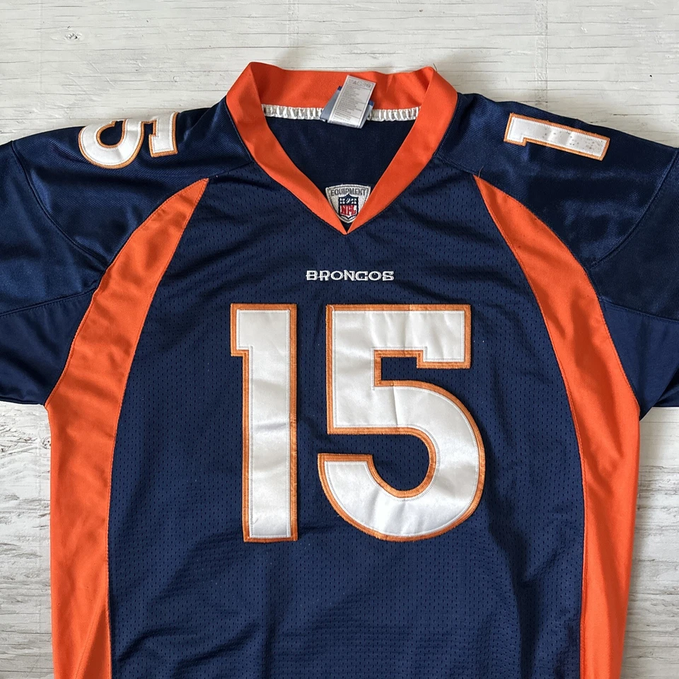 Camiseta de fútbol americano Tim Tebow #15 Denver Broncos NFL Reebok On Field talla 48 cosida Foto 3 de 4