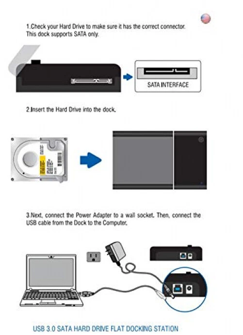Sabrent EC-DFLT Speicherlaufwerk-Docking-Station - Bild 4 von 4
