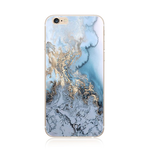 Pour iPhone 5 / 6 / 6s / 7 Coque transparent en silicone en Motif Marbre Pierre - Photo 12 sur 13