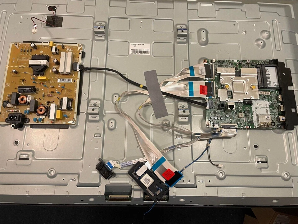 LG 43UQ75006LF FULL SET OF INTERNAL BOARDS, MANI, POWER AND ALL RIBBON CABLES. - Image 3 of 4