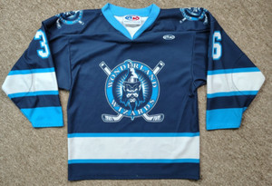 WONDERLAND WIZARDS Hockey Jersey Youth XL Blue Polyester Pullover Athletic Knit