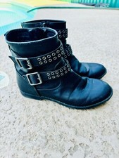 SO Loreen Girls Motto Boots Size 2 Black.