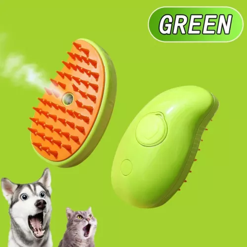Rechargeable Shedding Hair Spray Hot Steam Easy Pet Grooming Brush for Cat&Dog