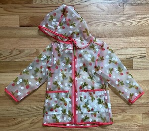 Cat & Jack Strawberry Raincoat Rain Jacket Size 2T
