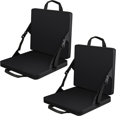 2-Pcs. Stadium Seats- Boat- Canoe- Kayak- Bleachers- with Back Support