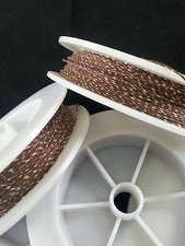  1 Walnut  White Spec Genuine Irish Linen Single Pool Billiard Cue Wrap Spool