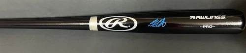 Pete Crow Armstrong Cubs Auto Signed Bat Beckett Rookie Black