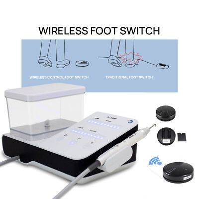Wireless Dental Ultrasonic Piezo Scaler+PH-1 LED Handpiece Tips Bottles VRN pa