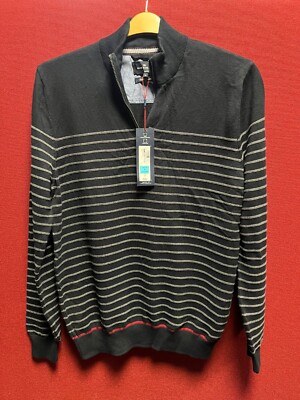 Blue Harbour gestreiftes Oberteil mit 1/4-Reißverschluss Medium TD132 FF 05