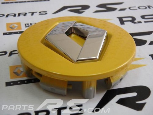 4x New GENUINE Renault Sport CLIO III RS 197 200 Caps center wheel SIRIUS JAUNE - Picture 11 of 18