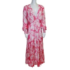 Rococo Sand Womens Dress Size Large Fuchsia Pink Ava Maxi NEW NWT Tiny Flaw