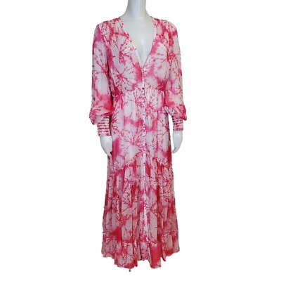 Rococo Sand Womens Dress Size Large Fuchsia Pink Ava Maxi NEW NWT Tiny Flaw