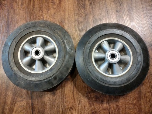 Pair of 10x2.5" Solid Rubber Wheel Tire Unbranded