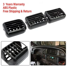 For 1998-2002 Dodge Ram 1500 2500 3500 3PC A/C Air Heater Dash Bezel Vents Black