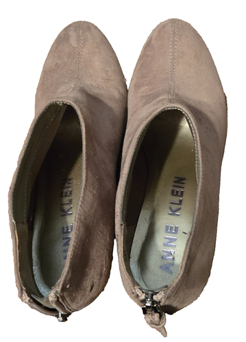 Anne Klein Iflex Brown Suedf Wedge Bootie Shoe