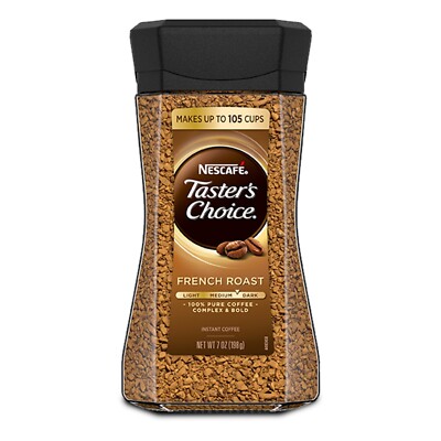Nescafé Taster's Choice French Roast, Medium Dark Roast Instant Coffee, 7 oz New
