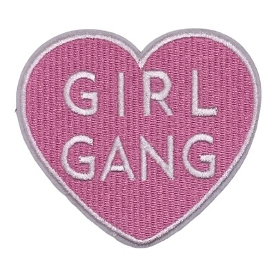 Girlgang Herz Patch Aufnäher Bügelbild Flicken Applikation rosa best friends