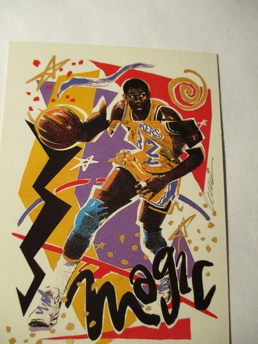 Magic Johnson NBA Hoops Card 367 Illus William Rieser EBay