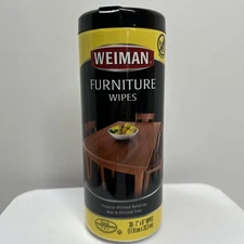 Weiman Lemon Scent Wood Furniture Cleaner and Polish Wipes